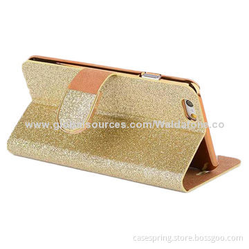 PU Leather Case for iPhone 6, with Silk Texture, Without Removing Skin